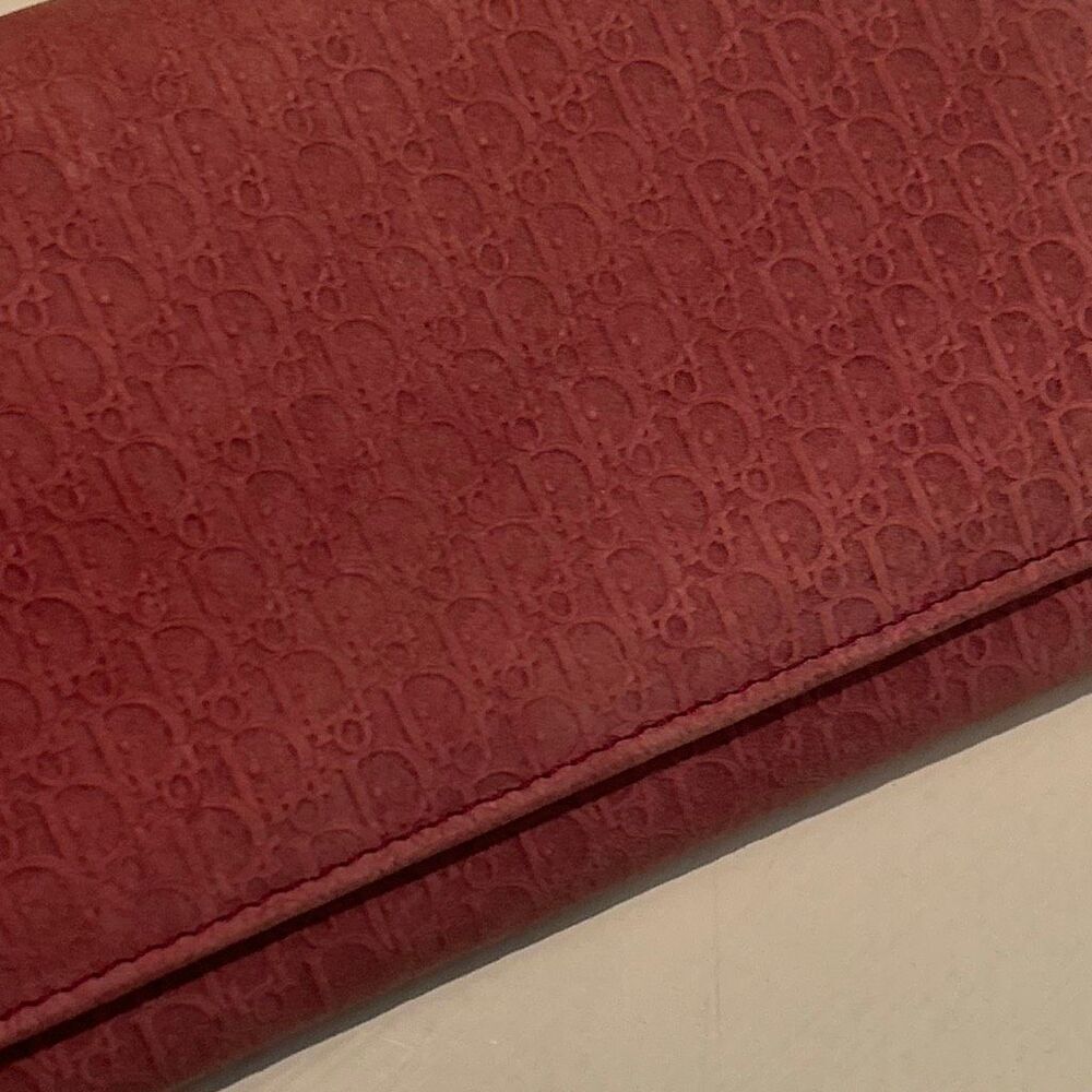 Christian Dior Long Wallet Mauve Pink All Over Logo Print Card Holder Luxury - Picture 10 of 10